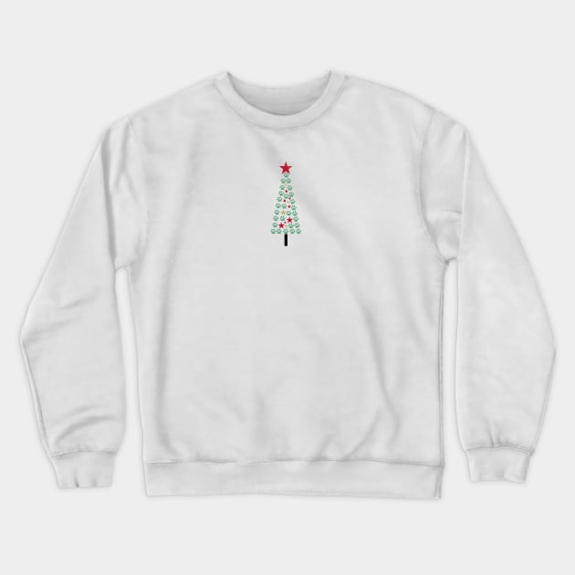 Christmas tree made with paw print Crewneck Sweatshirt by GULSENGUNEL